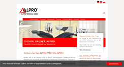 Desktop Screenshot of alpro-medical.de