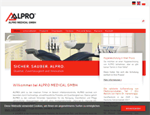 Tablet Screenshot of alpro-medical.de